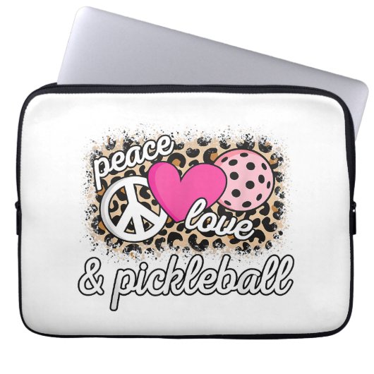 Niedlich Peace Liebe Pickleball Player Funny Pickl Laptopschutzhülle (Vorderseite)