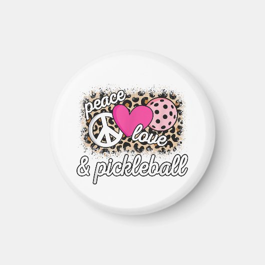 Niedlich Peace Liebe Pickleball Player Funny Pickl Magnet (Vorne)