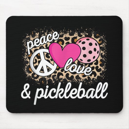 Niedlich Peace Liebe Pickleball Player Funny Pickl Mousepad (Vorne)
