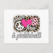 Niedlich Peace Liebe Pickleball Player Funny Pickl Postkarte (Vorderseite)