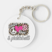 Niedlich Peace Liebe Pickleball Player Funny Pickl Schlüsselanhänger (Rückseite)