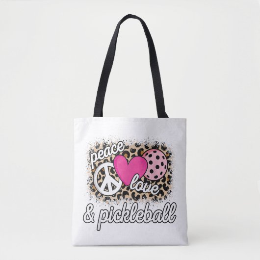 Niedlich Peace Liebe Pickleball Player Funny Pickl Tasche (Vorderseite)