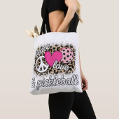 Niedlich Peace Liebe Pickleball Player Funny Pickl Tasche (Von Nahem)