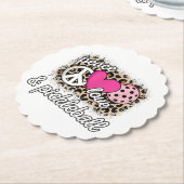 Niedlich Peace Liebe Pickleball Player Funny Pickl Untersetzer (angewinkelt)