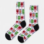 Niedlich Peace Liebe Pizza Socken (Linkes Detail)