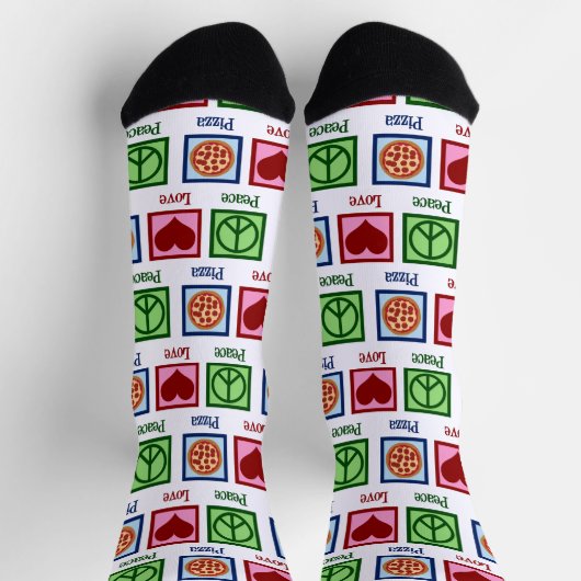 Niedlich Peace Liebe Pizza Socken (Oben)