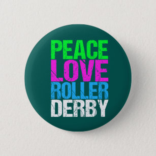 Niedlich Peace Liebe Roller Derby Button