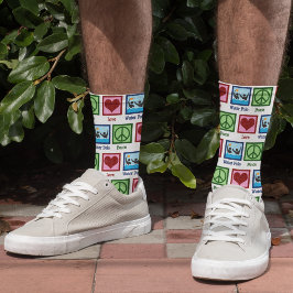 Niedlich Peace Liebe Water Polo Player Socken