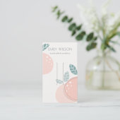 Niedlich Peach Abstrakt Frucht Fett Haarklammer Di Visitenkarte (Stehend Vorderseite)