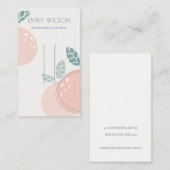 Niedlich Peach Abstrakt Frucht Fett Haarklammer Di Visitenkarte (Vorne/Hinten)