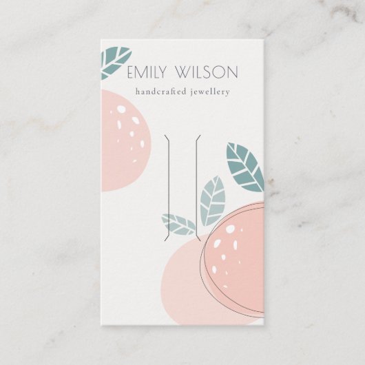 Niedlich Peach Abstrakt Frucht Fett Haarklammer Di Visitenkarte (Vorderseite)