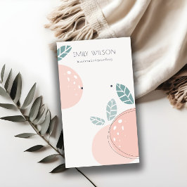 Niedlich Peach Abstrakt Frucht Fettgewebte Ohrenan Visitenkarte