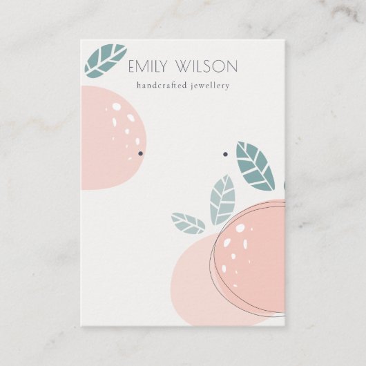 Niedlich Peach Abstrakt Fruchtstuhlvorführung Visitenkarte (Vorderseite)