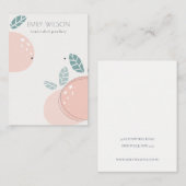 Niedlich Peach Abstrakt Fruchtstuhlvorführung Visitenkarte (Vorne/Hinten)