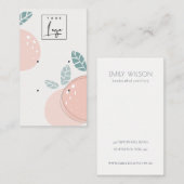 Niedlich Peach Abstrakt Fruit Fett Ohrring Display Visitenkarte (Vorne/Hinten)