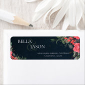 Niedlich Peach Orange Gray Floral Script Hochzeit (Insitu)