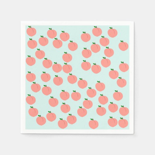 Niedlich Peach Paper Napkins Serviette (Vorderseite)