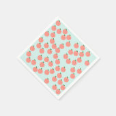 Niedlich Peach Paper Napkins Serviette (Ecke)