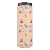 Niedlich Peach Summer farbenfroh Thermosbecher (Rückseite)