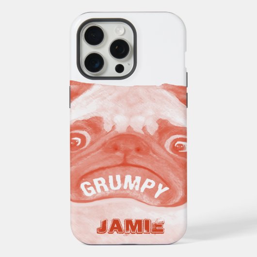 Niedlich Peachy Grumpy Puggy iPhone Hülle (Rückseite)