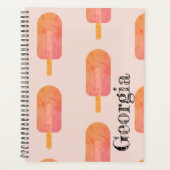 Niedlich Peachy Orange Popsicle Individuelle Name  Planer (Vorderseite)