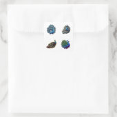 Niedlich Peacock 4 Pack-Aufkleber Quadratischer Aufkleber (Tasche)