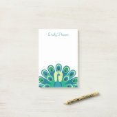 Niedlich Peacock Personalisiert Post-it Notepad Klebezettel (Auf Schreibtisch)