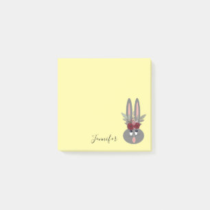 Niedlich Peak Oaster Bunny Yellow Personalisiert Post-it Klebezettel