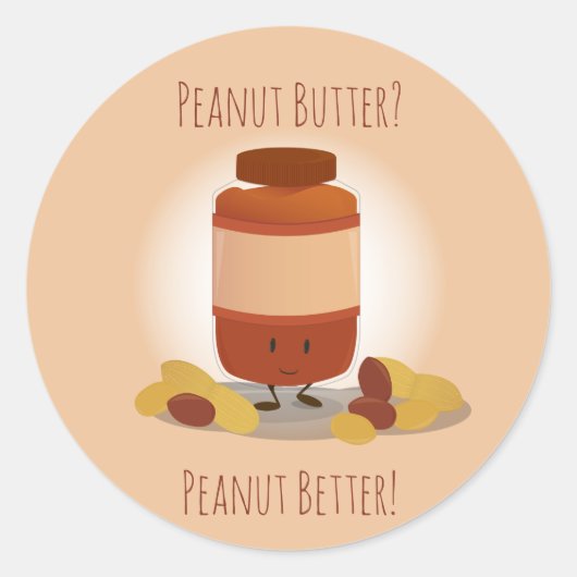 Niedlich Peanut Butter Jar | Aufkleber (Vorderseite)