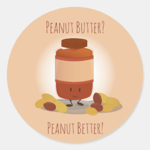 Niedlich Peanut Butter Jar   Aufkleber