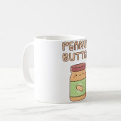 Niedlich Peanut Butter Jar Doodle Kaffeetasse (Vorderseite Links)