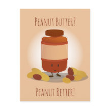 Niedlich Peanut Butter Jar | Postkarte