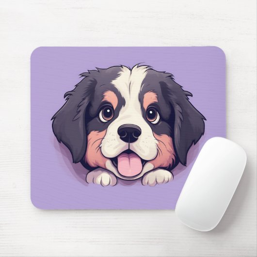 Niedlich Peeking Bernese Mountain Hund Mouse Pad Mousepad (Mit Mouse)