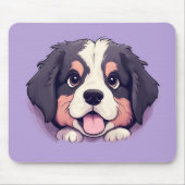 Niedlich Peeking Bernese Mountain Hund Mouse Pad Mousepad (Vorne)