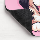 Niedlich Peeking Bernese Mountain Hund Mouse Pad Mousepad (Ecke)