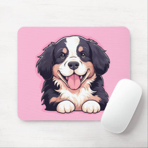 Niedlich Peeking Bernese Mountain Hund Mouse Pad Mousepad