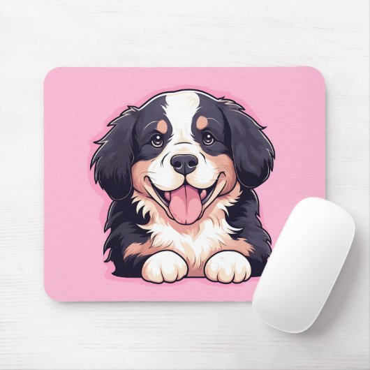 Niedlich Peeking Bernese Mountain Hund Mouse Pad Mousepad (Mit Mouse)