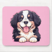 Niedlich Peeking Bernese Mountain Hund Mouse Pad Mousepad (Vorne)
