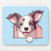 Niedlich Peeking Border Collie Dog Mousepad (Vorne)