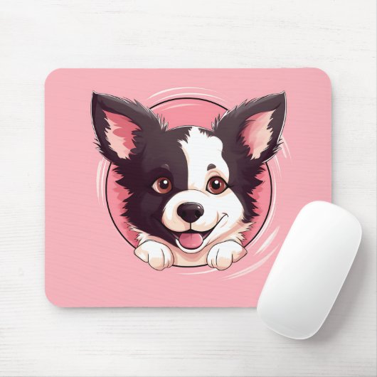 Niedlich Peeking Border Collie Dog Mousepad (Mit Mouse)