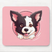 Niedlich Peeking Border Collie Dog Mousepad (Vorne)