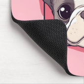 Niedlich Peeking Bulldog Mousepad (Ecke)