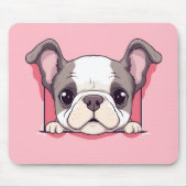 Niedlich Peeking Bulldog Mousepad (Vorne)
