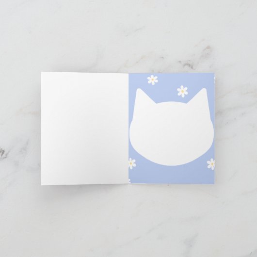 Niedlich Peeking Cat Dankeschön Karte (Innenseite)