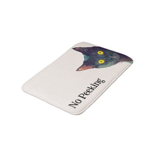 Niedlich Peeking Cat Design Badematte (Schrägansicht)