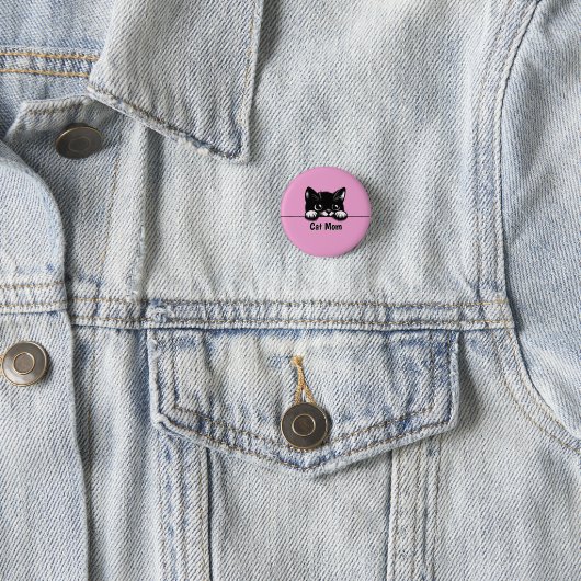 Niedlich Peeking Cat Design Button (Beispiel)