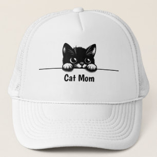Niedlich Peeking Cat Design Hutkappe Truckerkappe