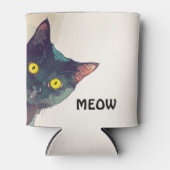 Niedlich Peeking Cat Design kann kühler sein Dosenkühler (Vorderseite)