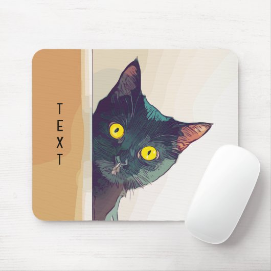 Niedlich Peeking Cat Design Mouse Pad Mousepad (Mit Mouse)