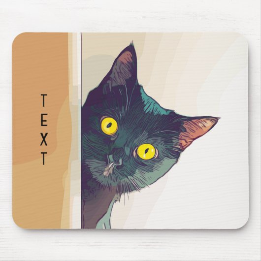 Niedlich Peeking Cat Design Mouse Pad Mousepad (Vorne)